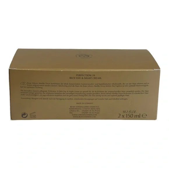 Beate Johnen Skinlike Detox Perfection 24 Rich Day & Night Cream 2 x 150 ML New
